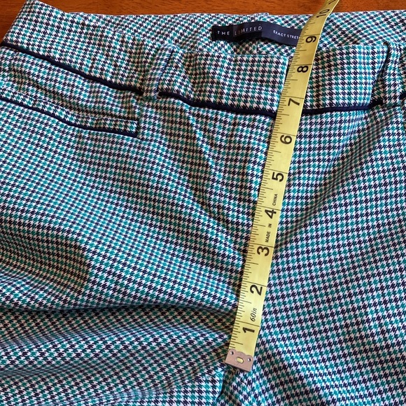 The Limited Womens Sz 6R Extra Stretch Skinny Trousers Green Purple White Check - Picture 14 of 15
